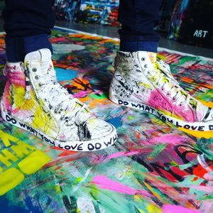 Do What You Love hand painted shoes